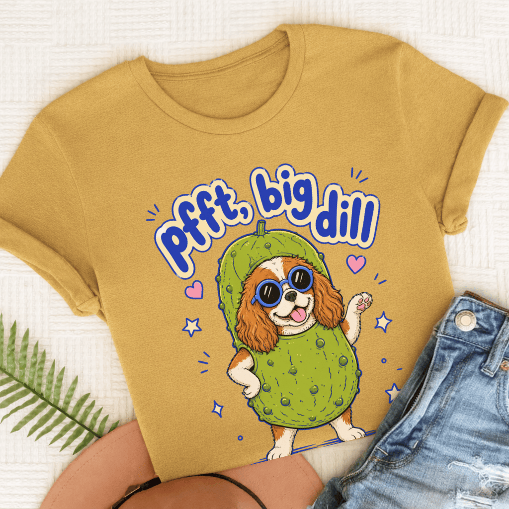 Personalized Cavalier Big Deal Unisex TShirt Comfort Colors Mustard