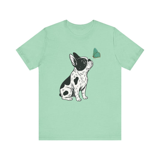 Piebald French Bulldog Butterfly TShirt