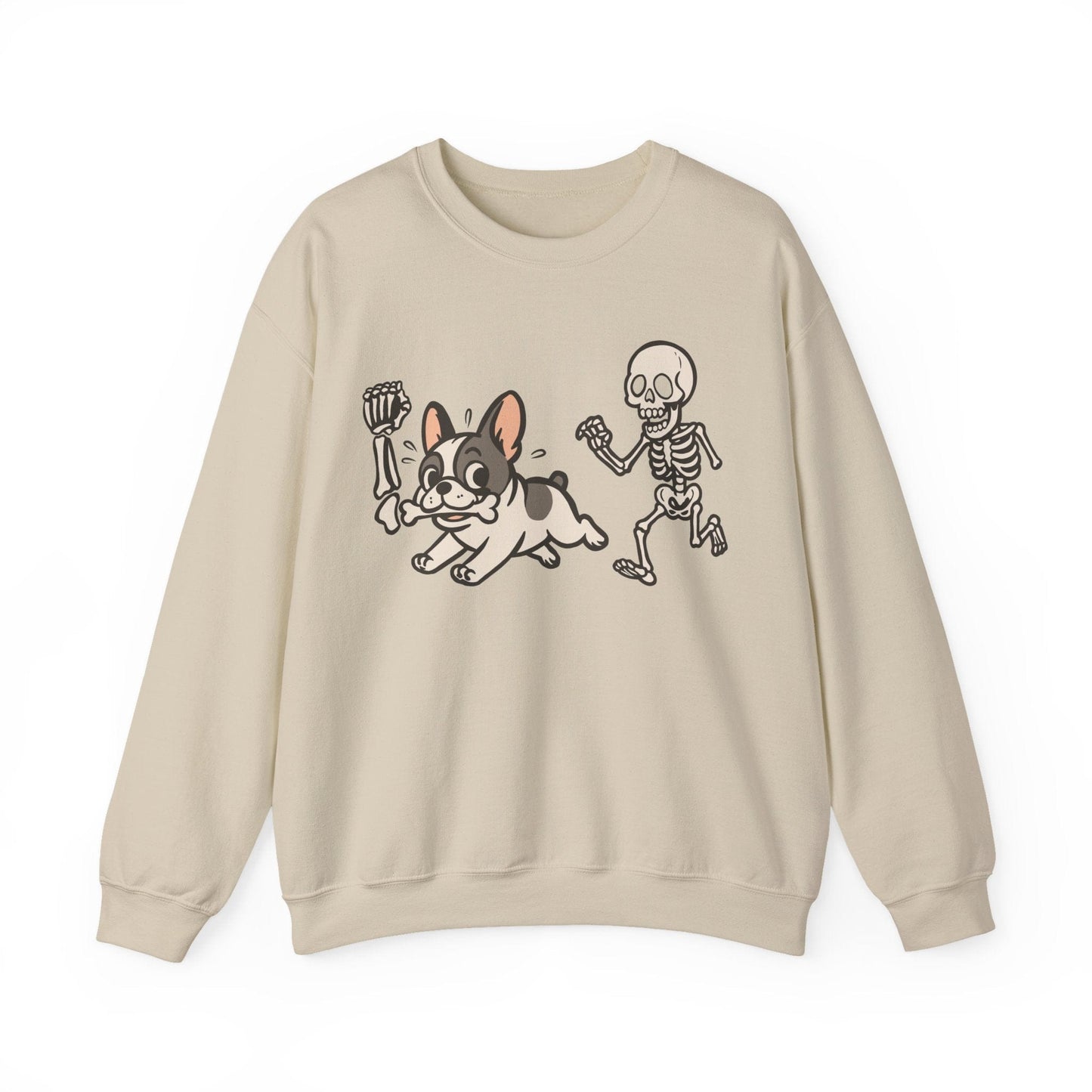 Printify Sweatshirt Piebald French Bulldog Grave Robber Sweatshirt