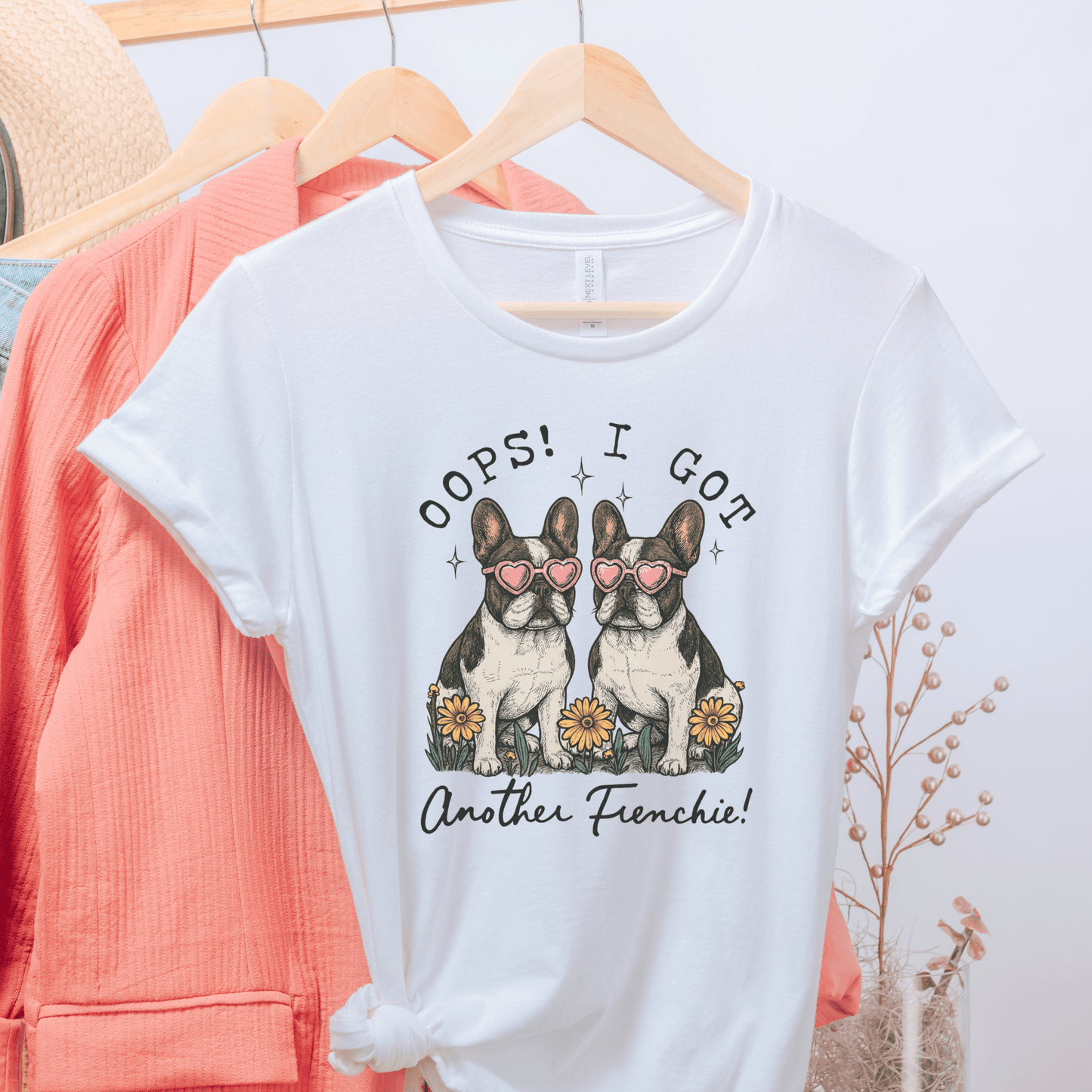 Printify T-Shirt Piebald French Bulldog Oops TShirt