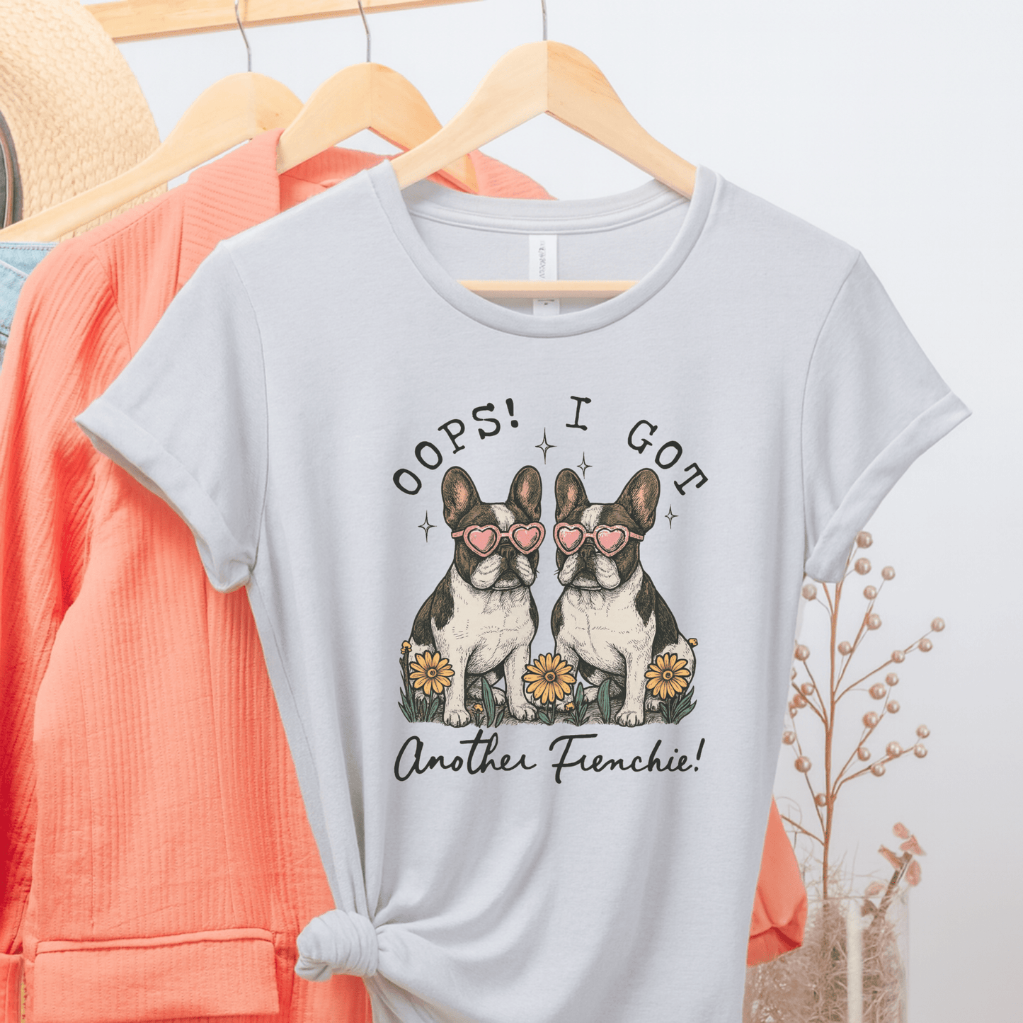 Printify T-Shirt Piebald French Bulldog Oops TShirt