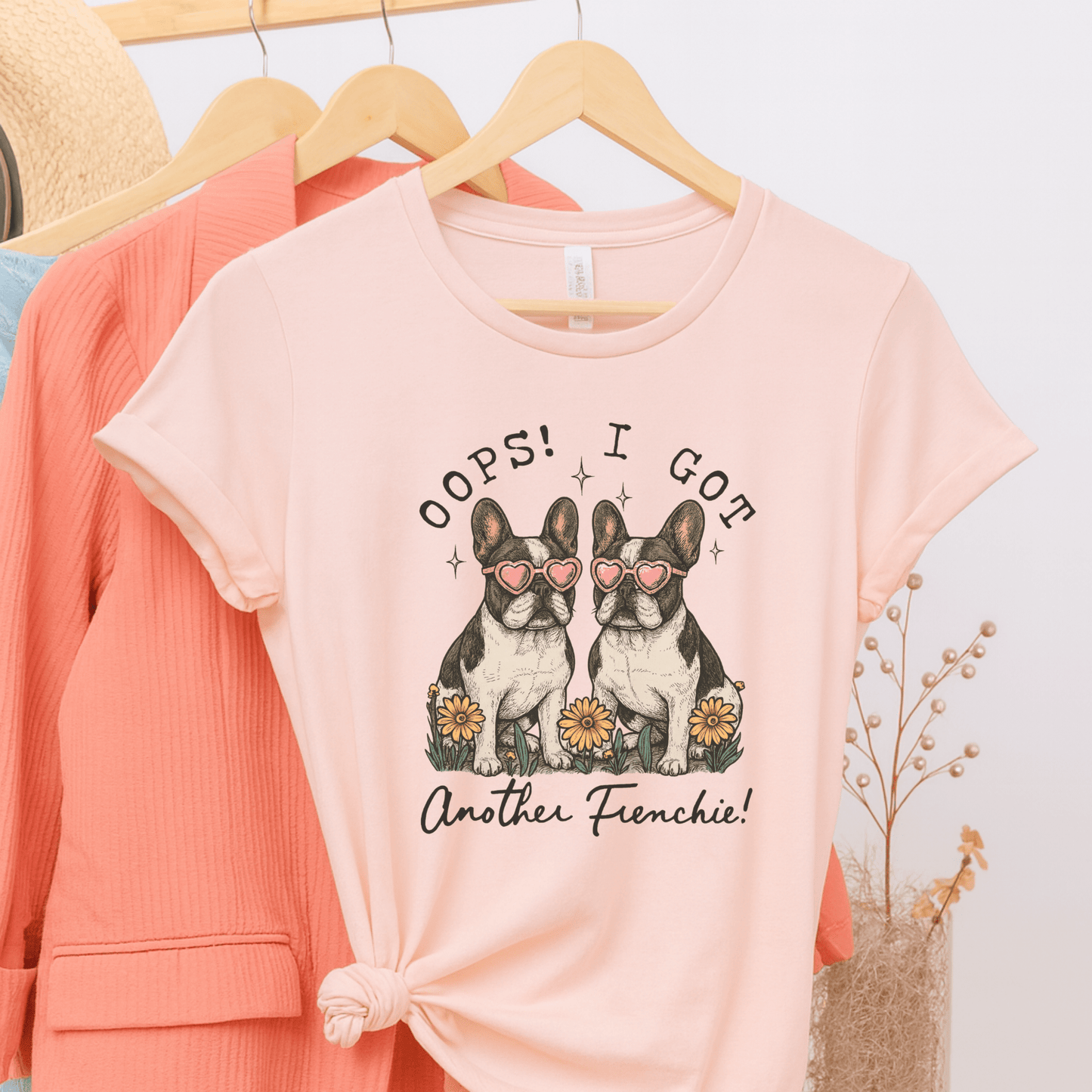 Printify T-Shirt Piebald French Bulldog Oops TShirt