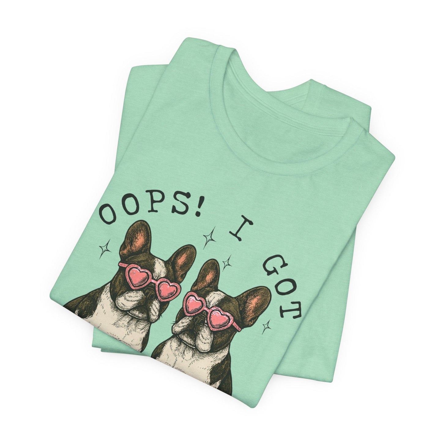 Printify T-Shirt Piebald French Bulldog Oops TShirt