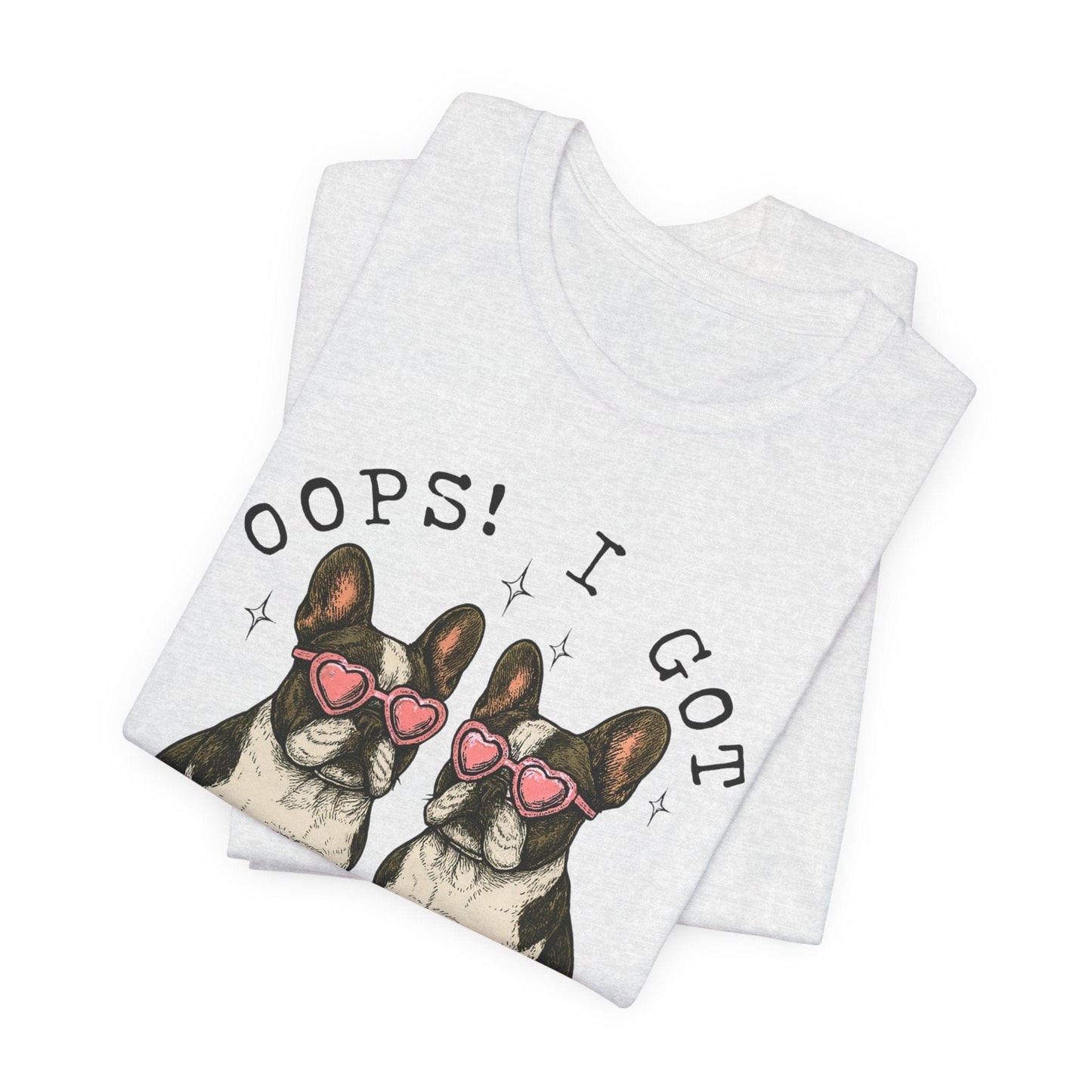 Printify T-Shirt Piebald French Bulldog Oops TShirt
