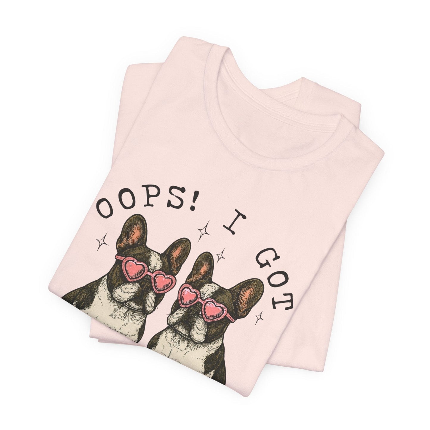 Printify T-Shirt Piebald French Bulldog Oops TShirt
