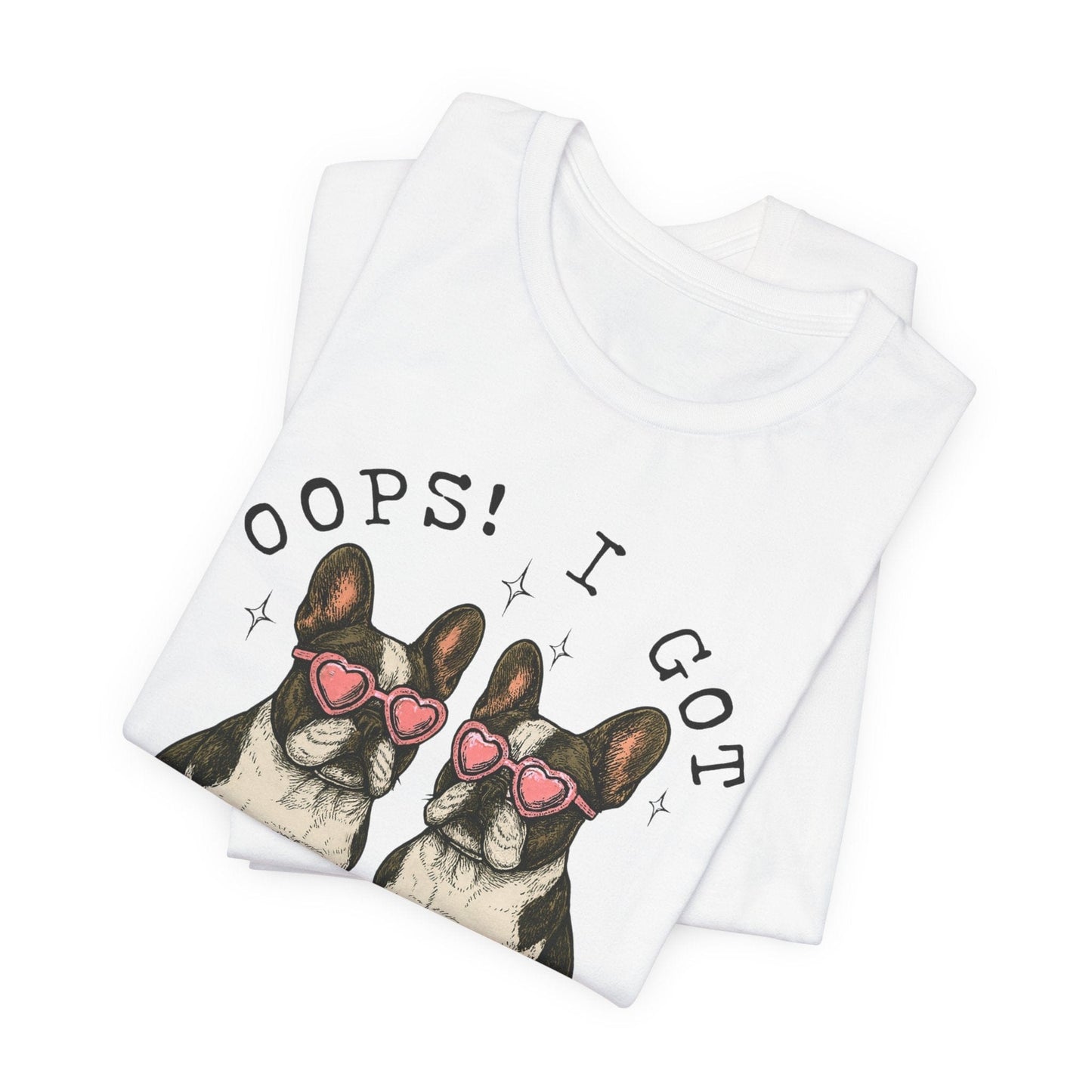 Printify T-Shirt Piebald French Bulldog Oops TShirt