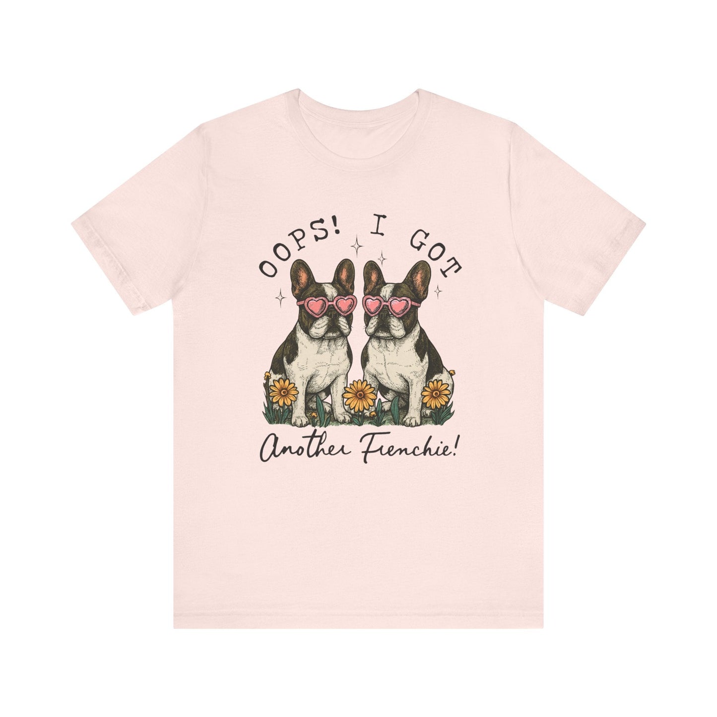 Printify T-Shirt Piebald French Bulldog Oops TShirt