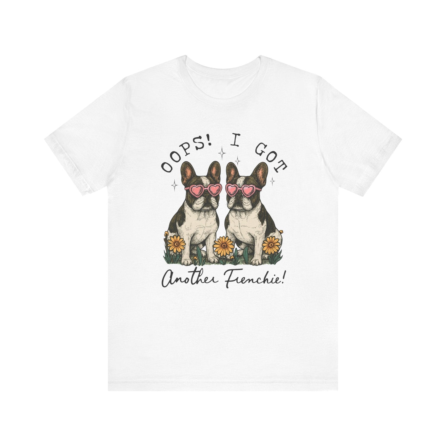Printify T-Shirt Piebald French Bulldog Oops TShirt