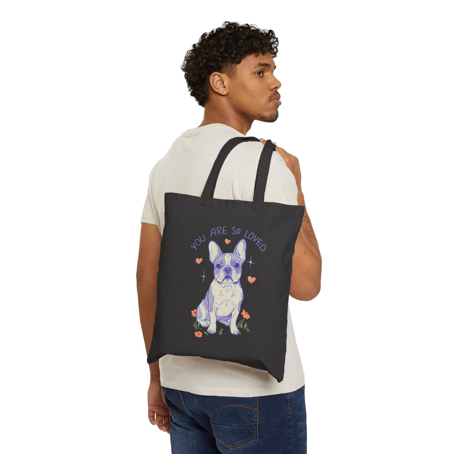 Piebald Frenchie Always Loved Tote Bag