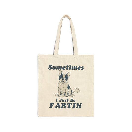 Piebald Frenchie Fartin Tote Bag