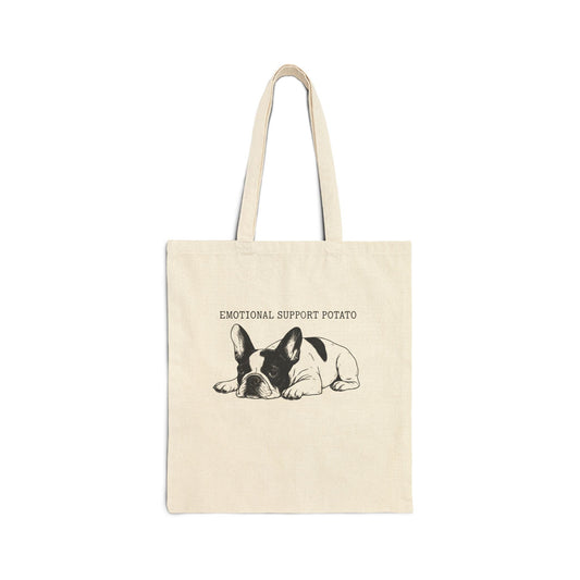 Piebald Frenchie Potato Tote Bag