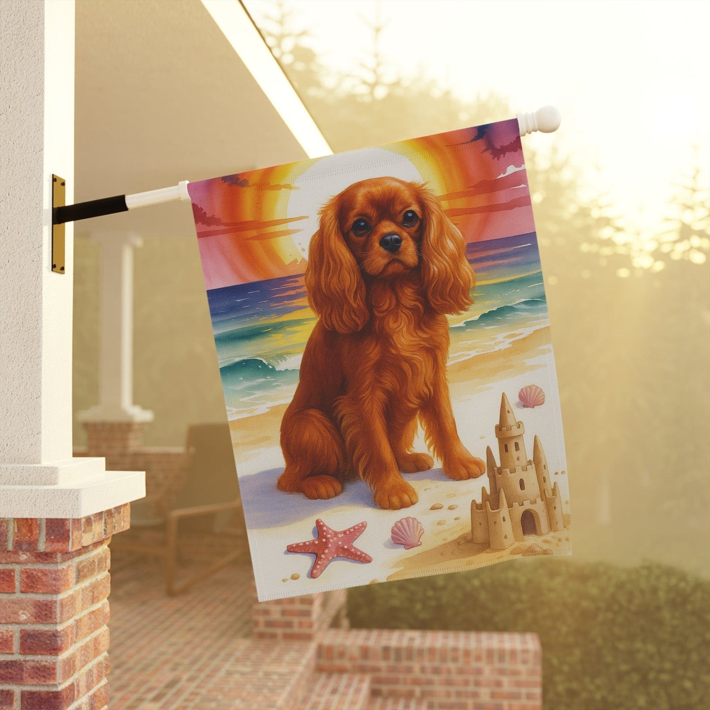Ruby Cavalier Beach Garden Flag