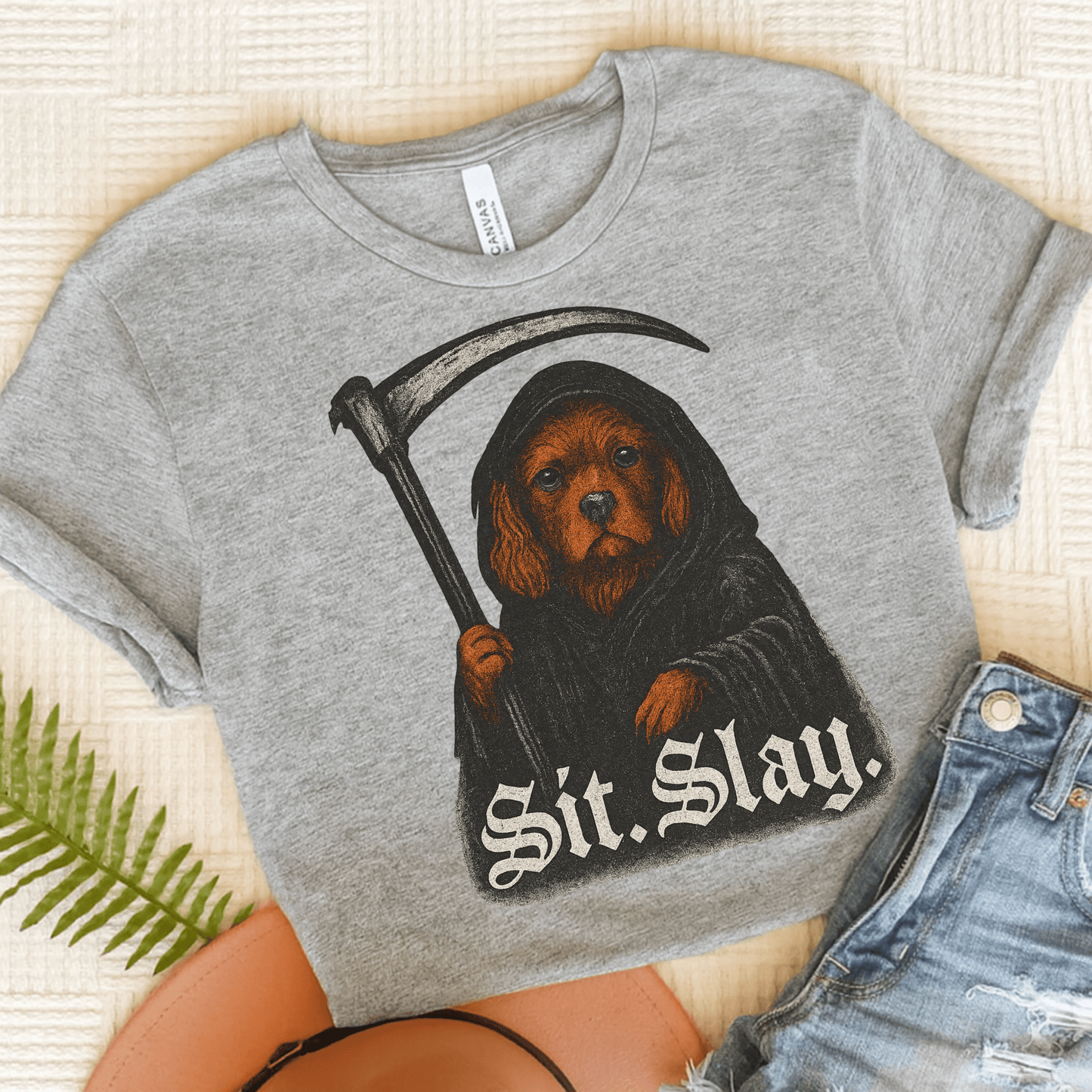 Printify T-Shirt Athletic Heather / S Ruby Cavalier King Charles Treat Dealer TShirt