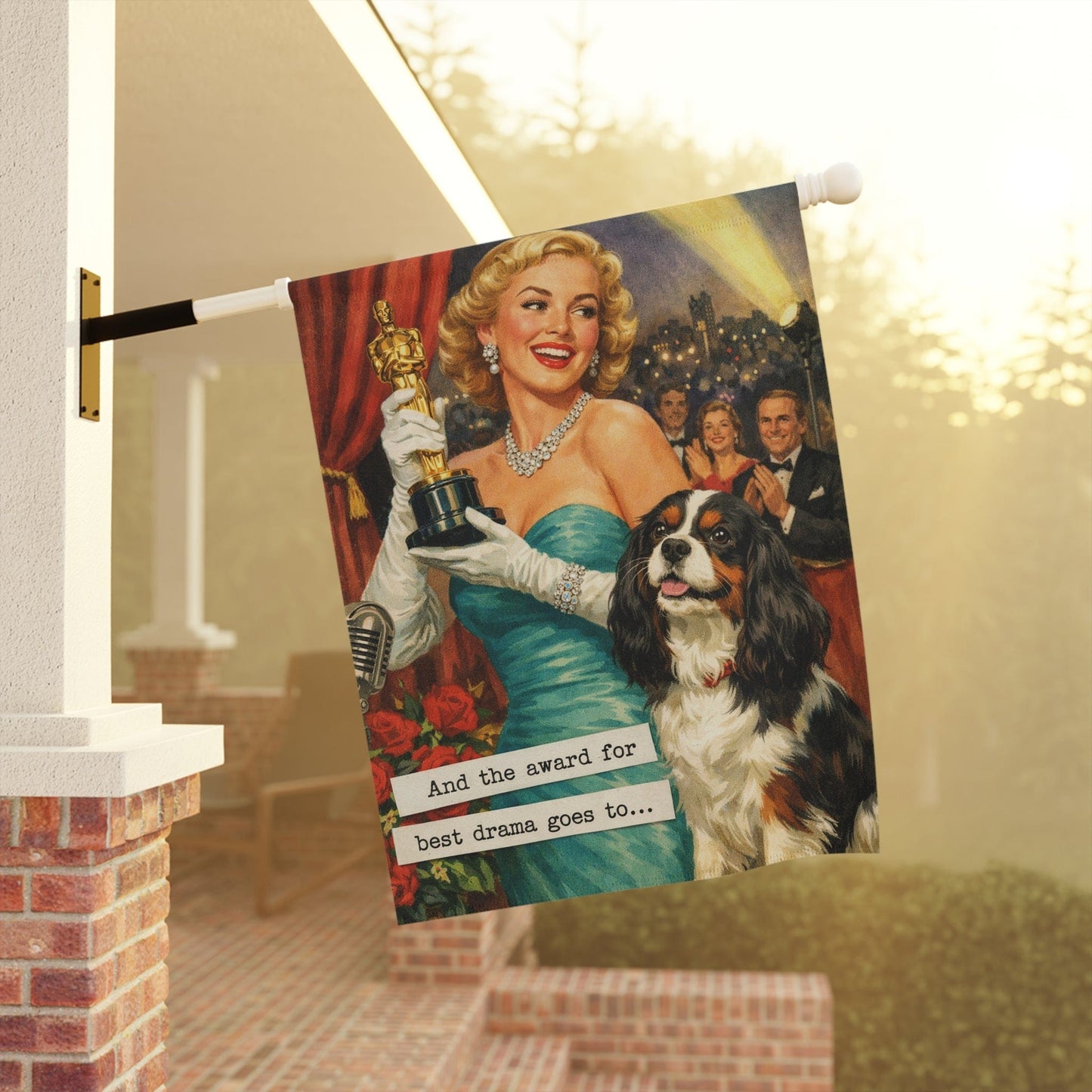 Personalized Cavalier Best Drama Garden Flag