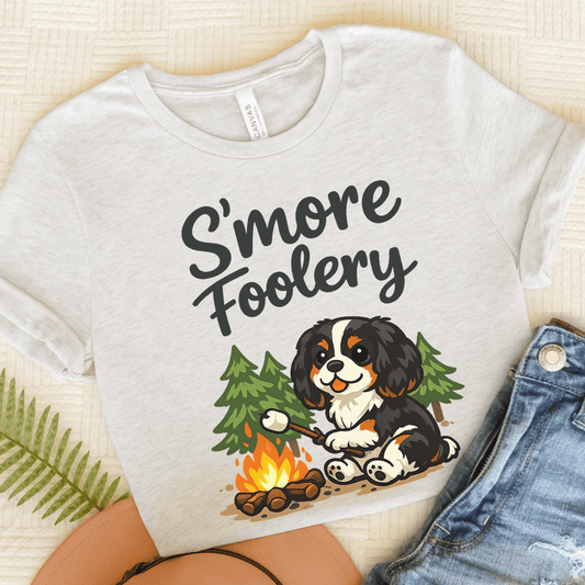 Personalized Cavalier Camping Unisex TShirt Ash