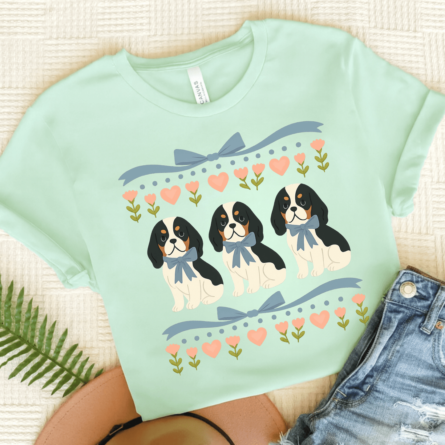 Printify T-Shirt Heather Mint / S Tricolor Cavalier Grandma TShirt