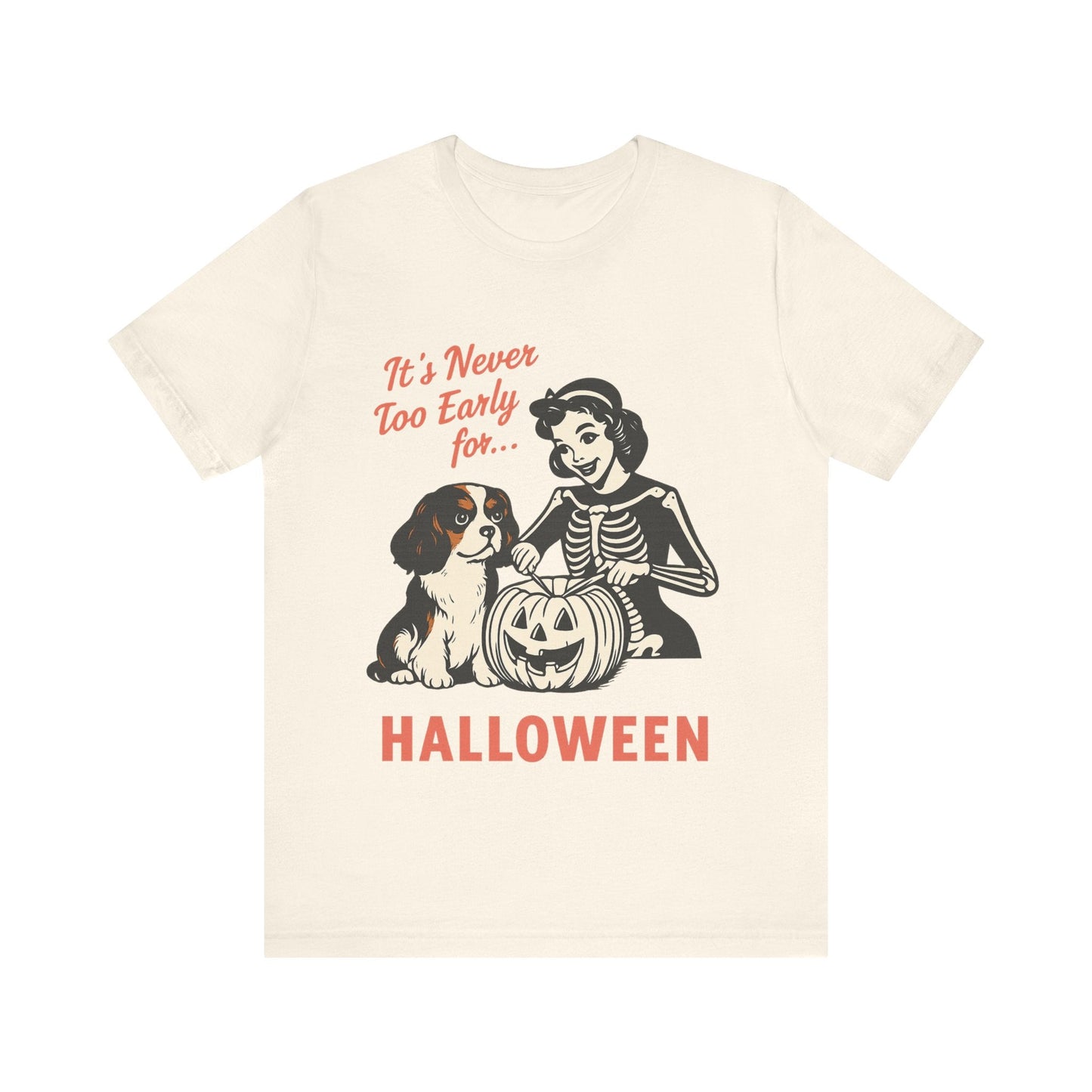Printify T-Shirt Tricolor Cavalier King Charles Early Halloween TShirt