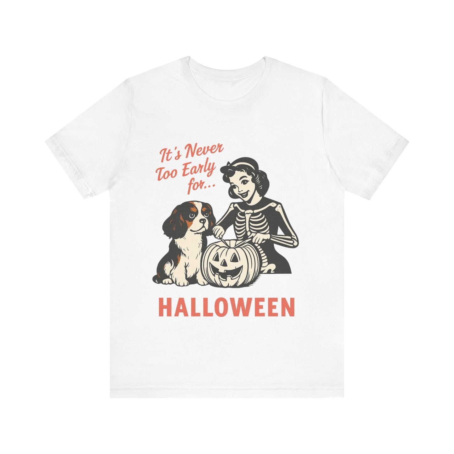 Printify T-Shirt Tricolor Cavalier King Charles Early Halloween TShirt