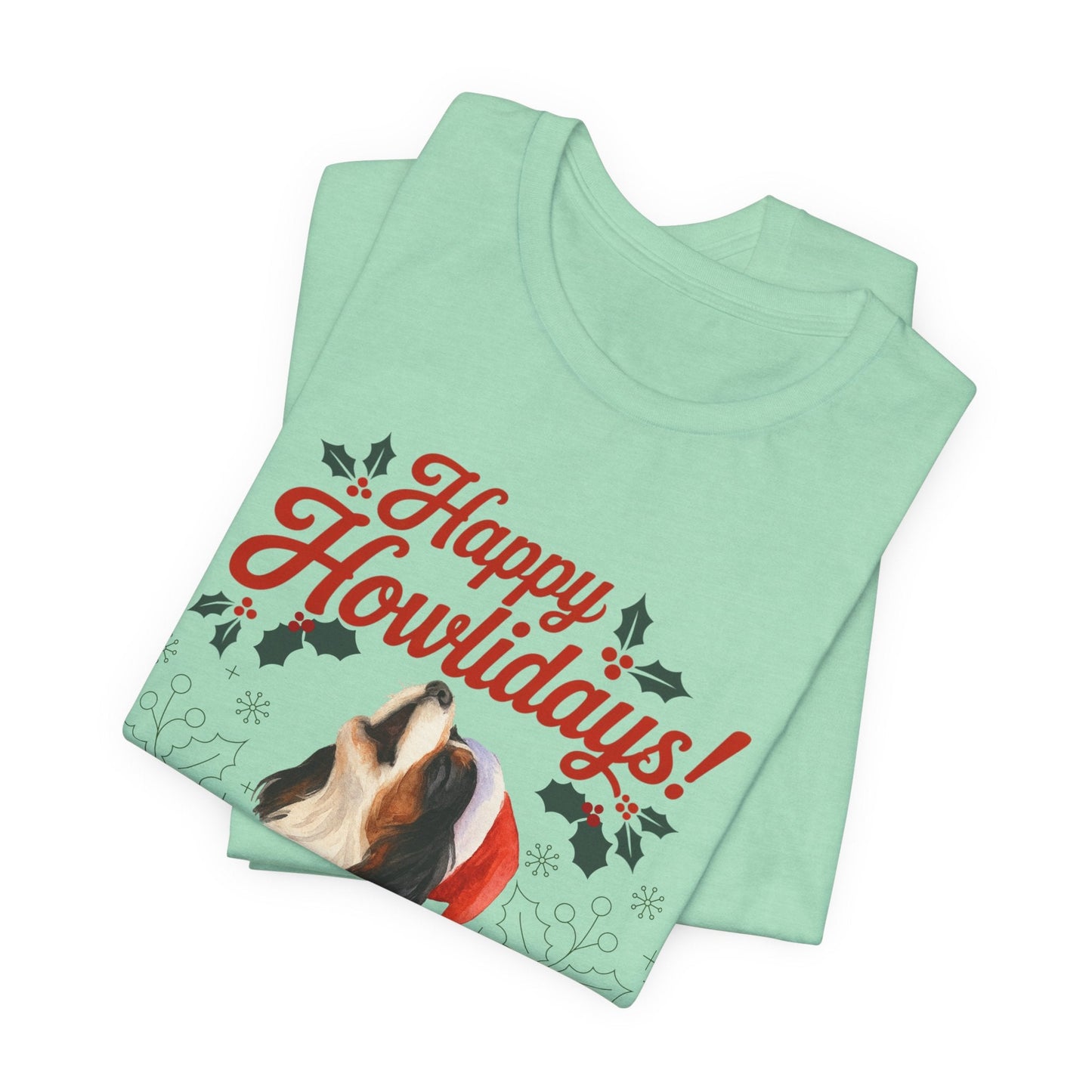Printify T-Shirt Tricolor Cavalier King Charles Howlidays TShirt