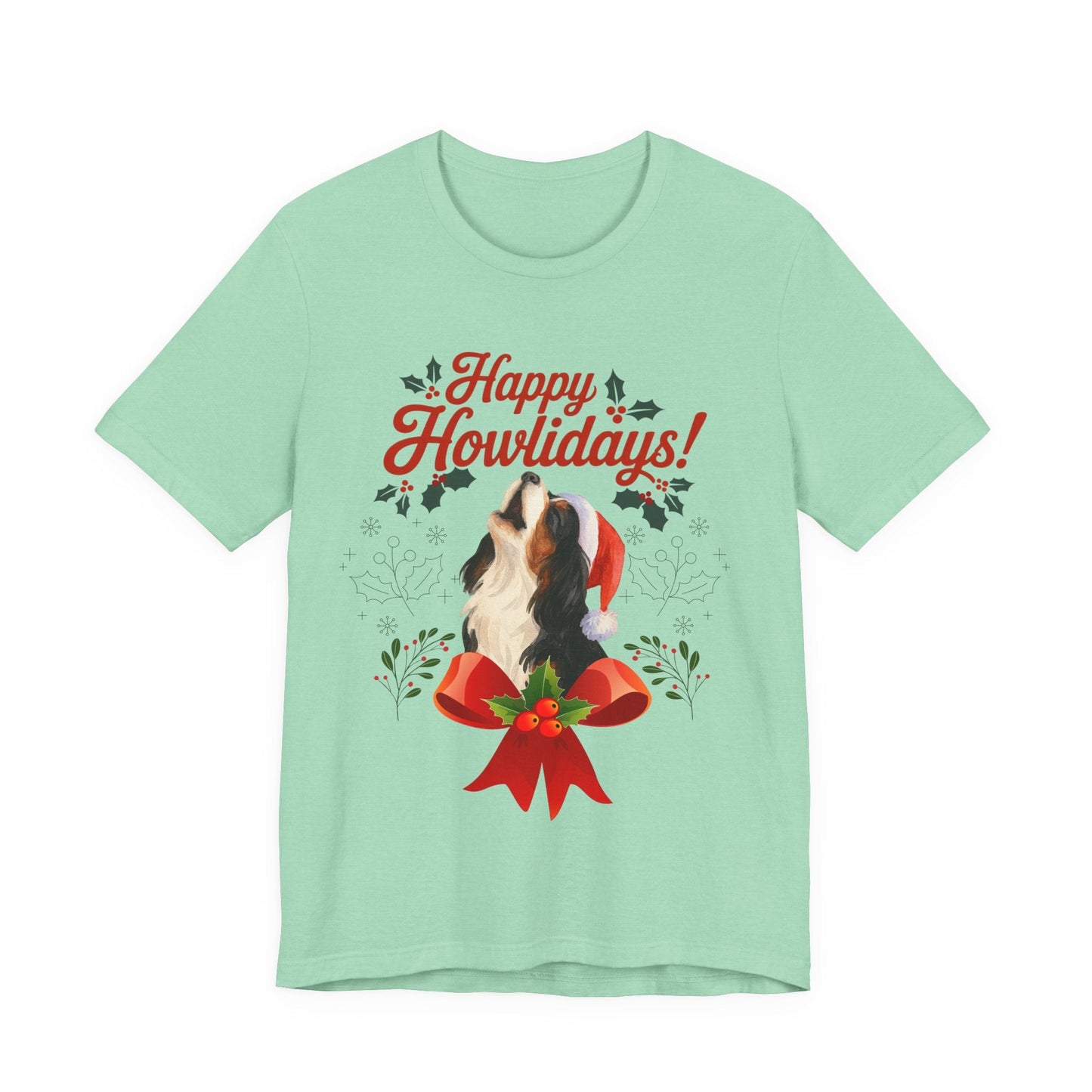 Printify T-Shirt Tricolor Cavalier King Charles Howlidays TShirt
