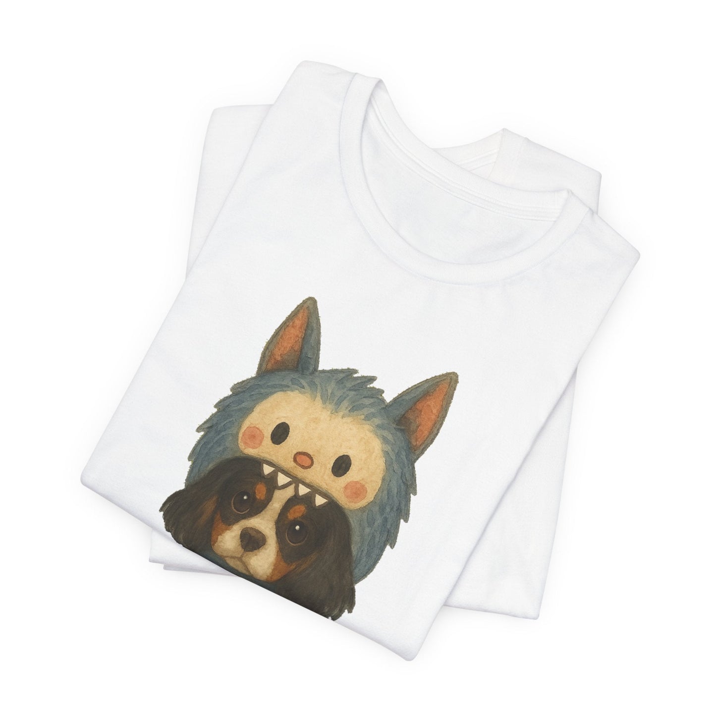 Printify T-Shirt Tricolor Cavalier King Charles Little Monster TShirt