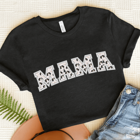 Personalized Cavalier Mama University TShirt Dark Grey Heather