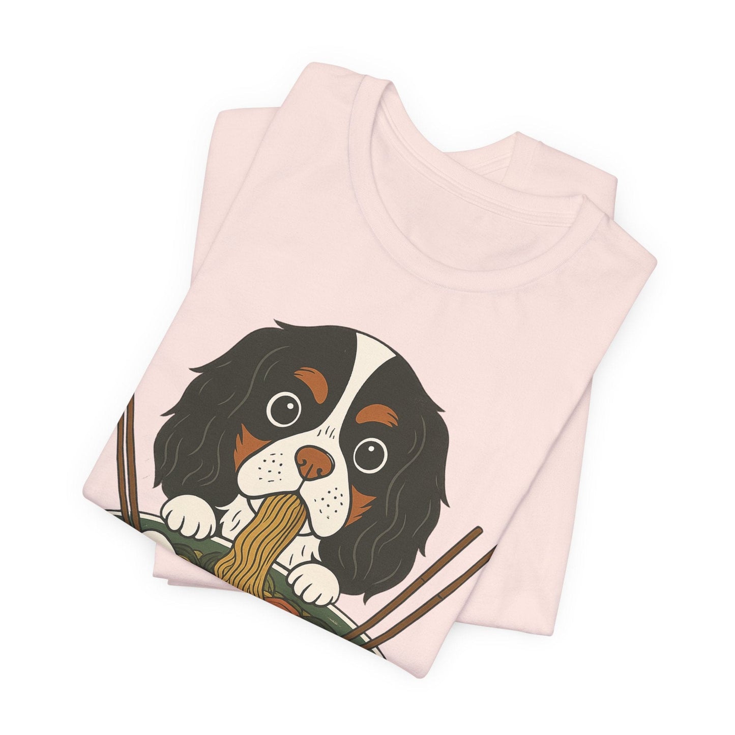Printify T-Shirt Tricolor Cavalier King Charles Ramen TShirt