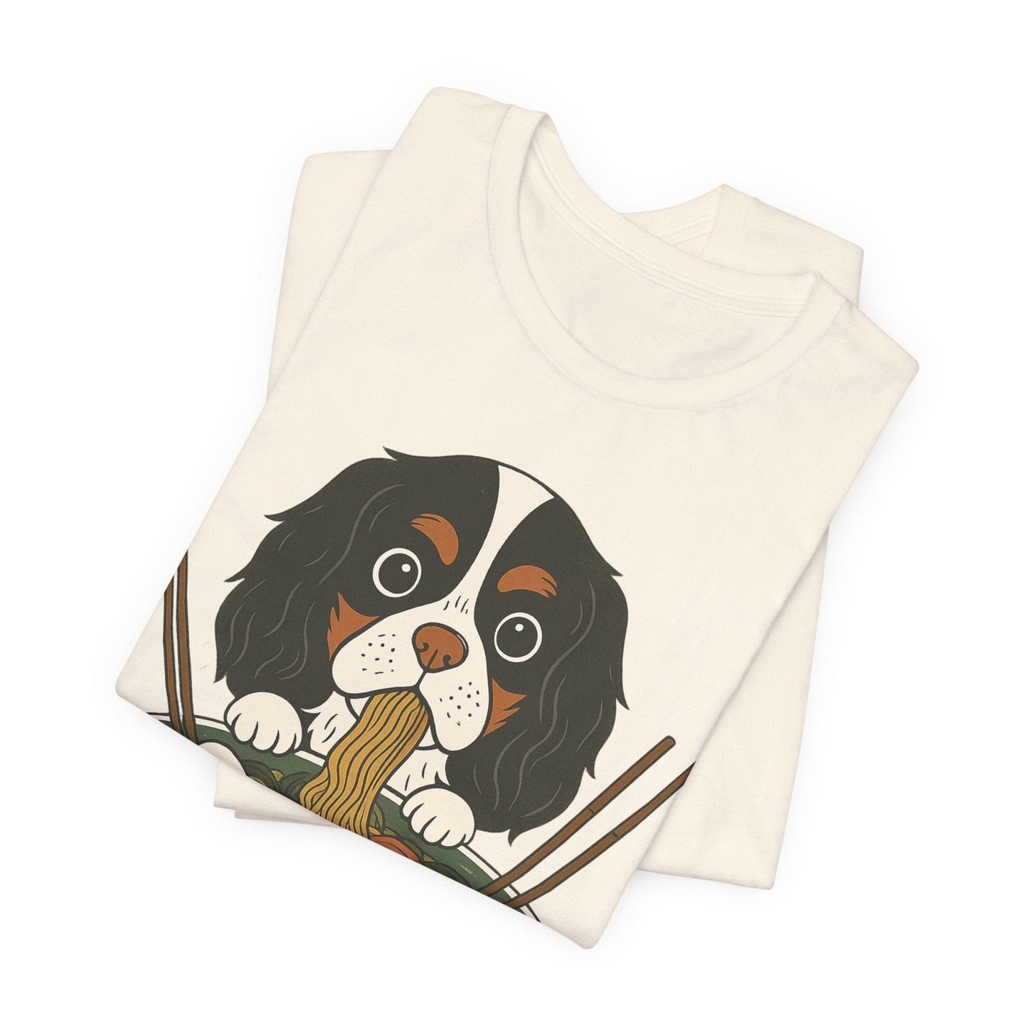 Printify T-Shirt Tricolor Cavalier King Charles Ramen TShirt