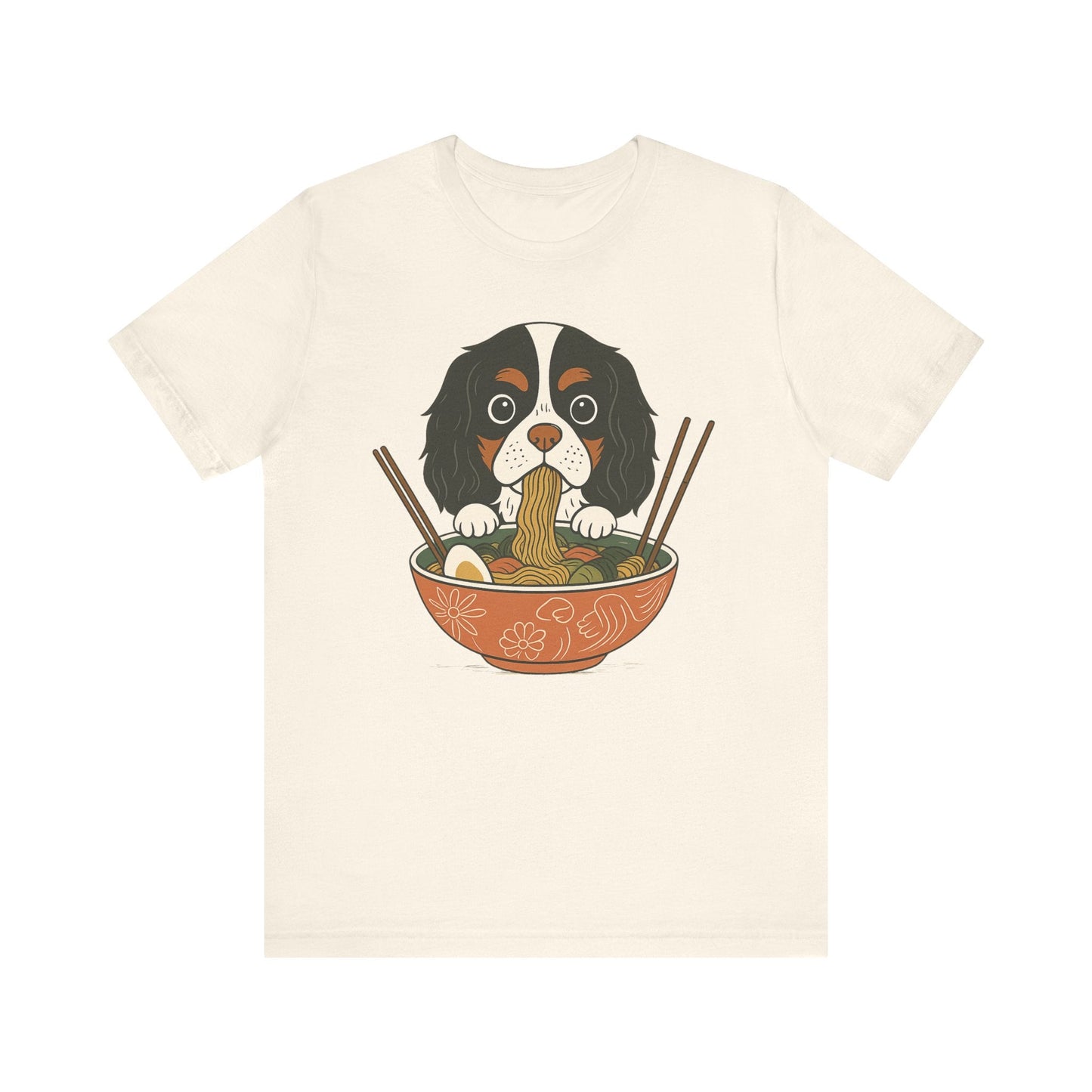Printify T-Shirt Tricolor Cavalier King Charles Ramen TShirt