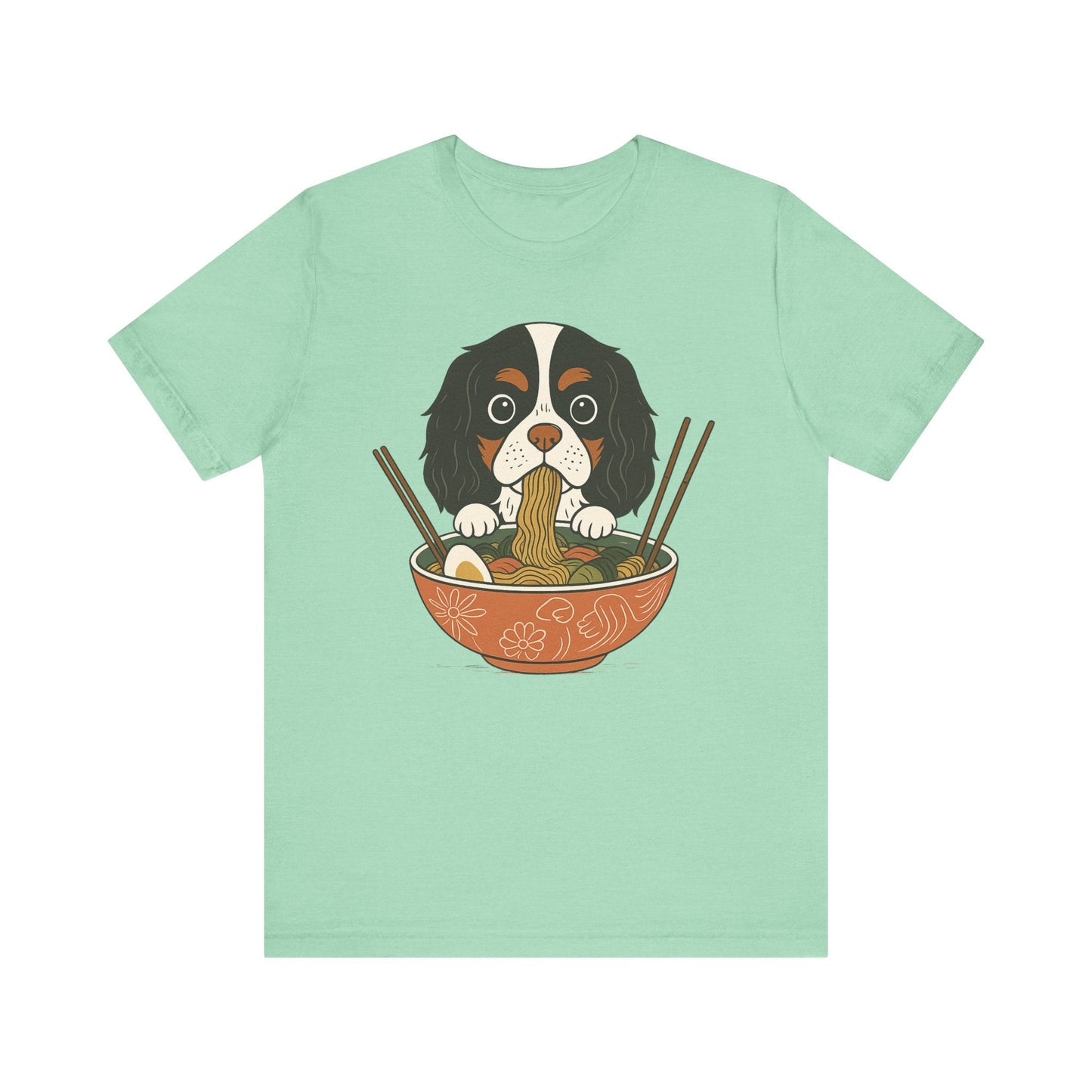 Printify T-Shirt Tricolor Cavalier King Charles Ramen TShirt