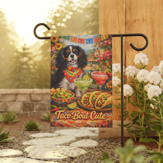 Personalized Cavalier Cinco de Mayo Garden Flag