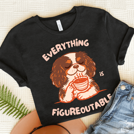 Personalized Cavalier Optimistic Unisex TShirt Dark Grey Heather