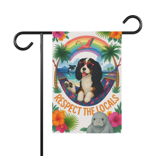 Tricolor Cavalier Respect Garden Flag