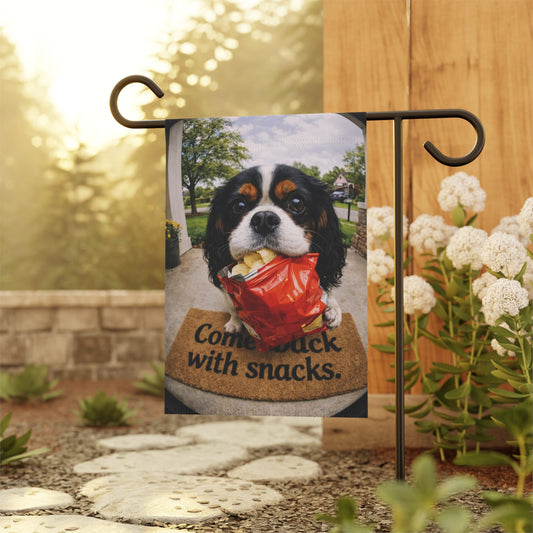 Personalized Cavalier Snacks Camera Yard Flag