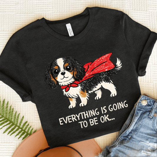 Personalized Cavalier Superhero Unisex TShirt Dark Grey Heather