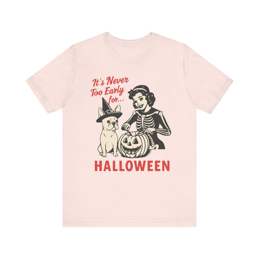 White French Bulldog Early Halloween TShirt