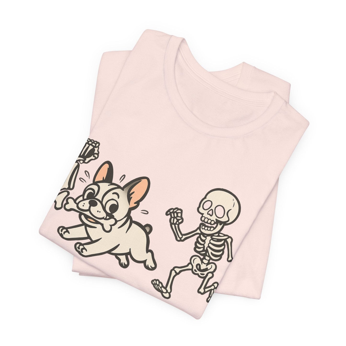 Printify T-Shirt White French Bulldog Grave Robber TShirt