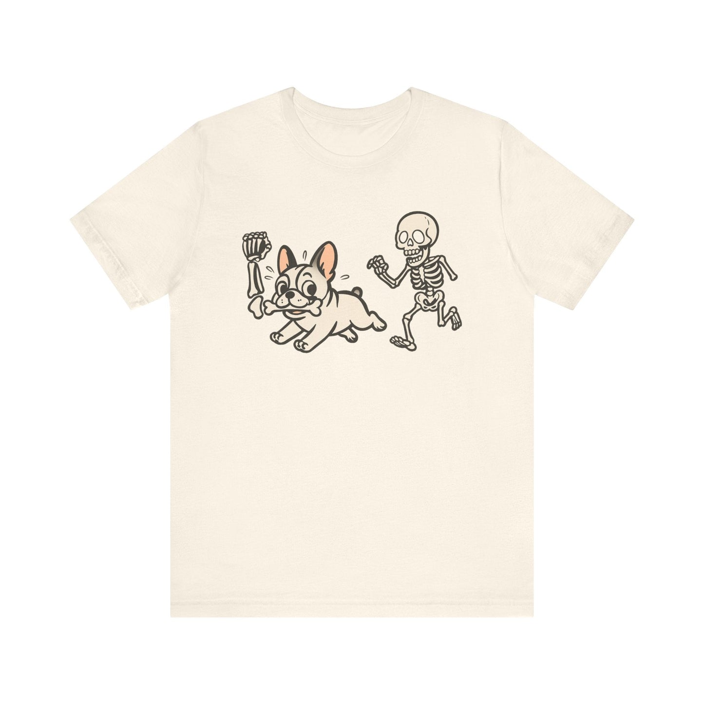Printify T-Shirt White French Bulldog Grave Robber TShirt