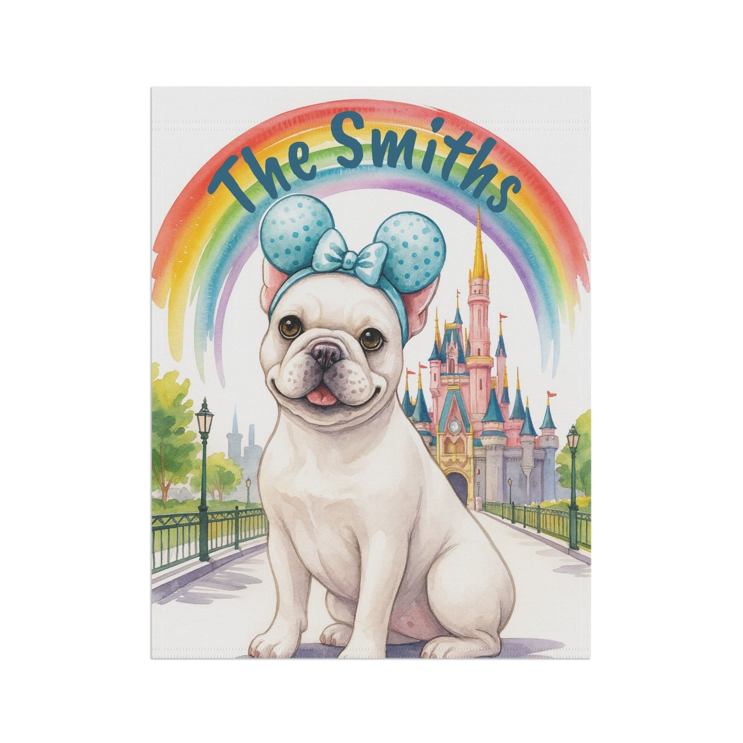 Printify Garden Flag White French Bulldog Magical Kingdom Garden Flag
