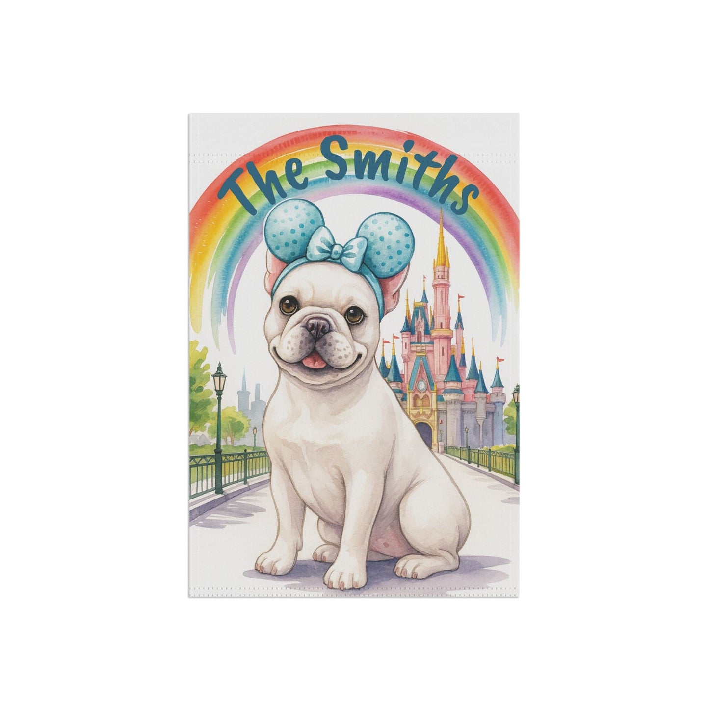 Printify Garden Flag White French Bulldog Magical Kingdom Garden Flag
