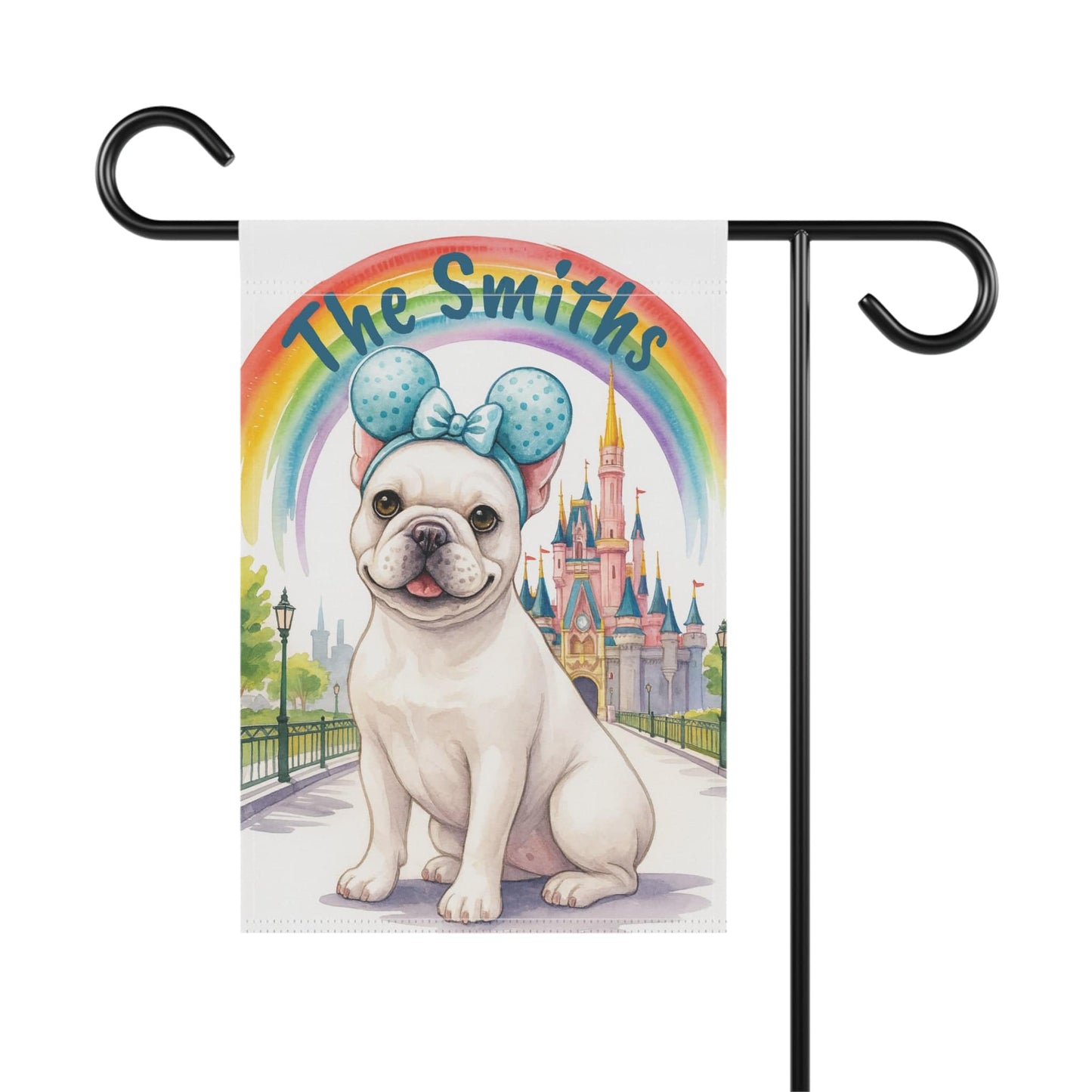 Printify Garden Flag White French Bulldog Magical Kingdom Garden Flag