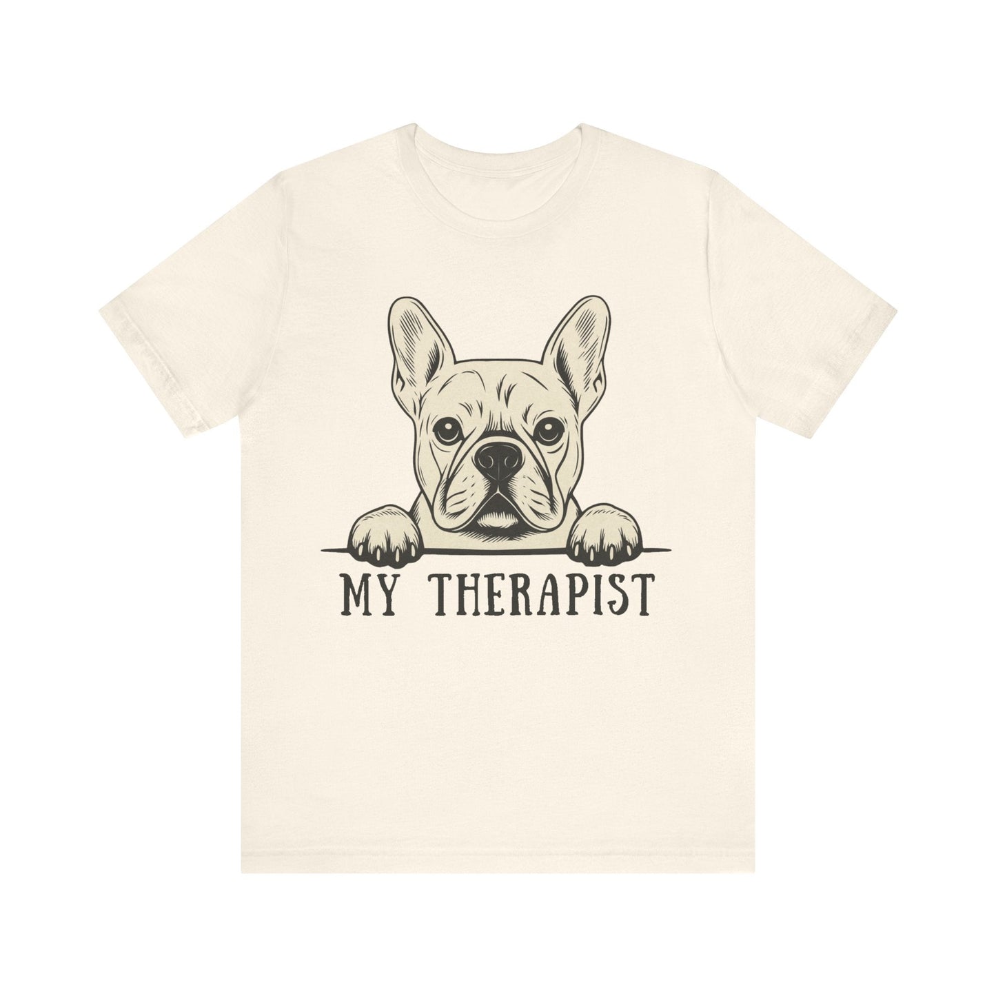 Printify T-Shirt White French Bulldog My Therapist TShirt