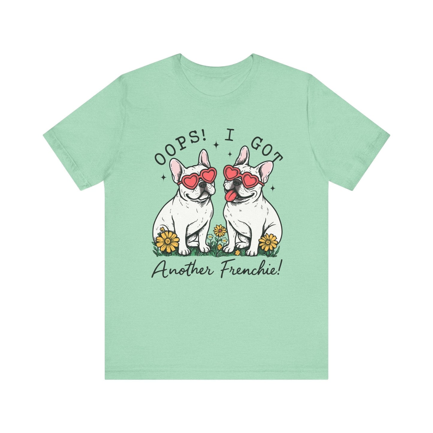 Printify T-Shirt White French Bulldog Oops TShirt