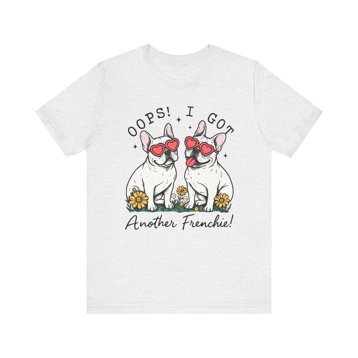Printify T-Shirt White French Bulldog Oops TShirt