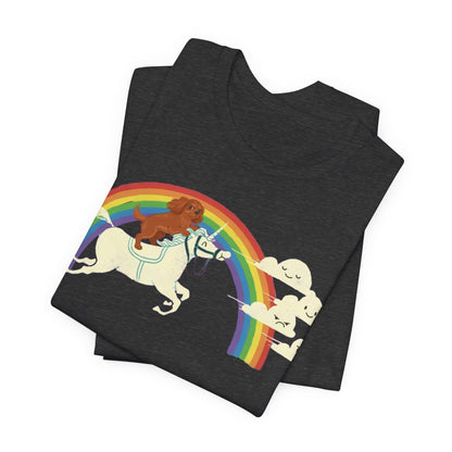Rainbow Unicorn Ruby Cavalier Tshirt