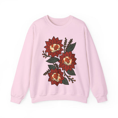 Blenheim Cavalier Christmas Flower Sweatshirt