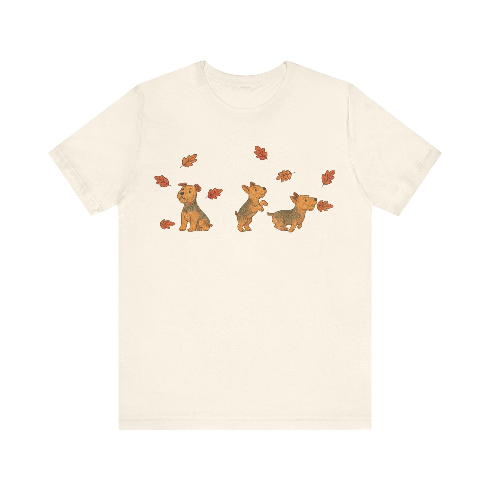 Airedale Terrier Chasing Leaves TShirt