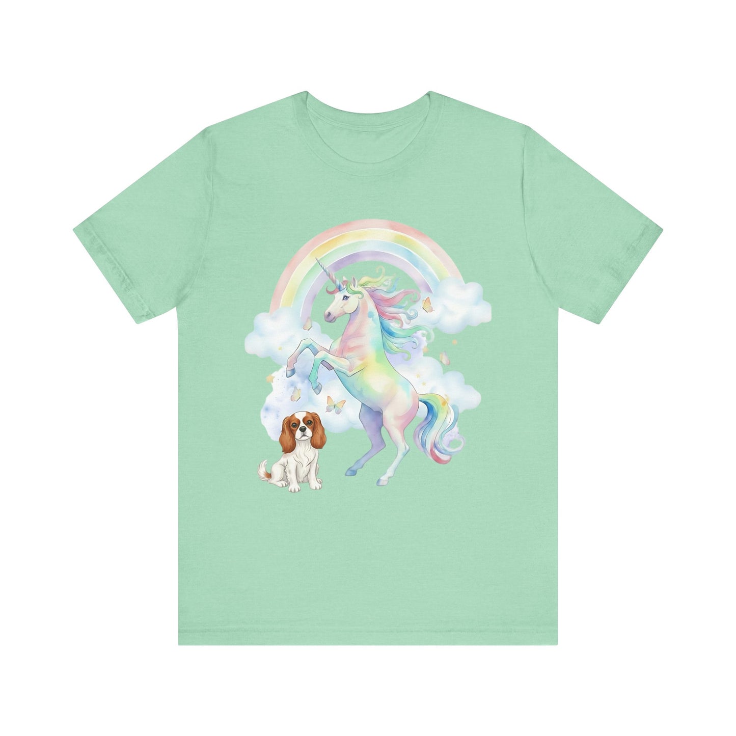 Blenheim Cavalier Watercolor Unicorn Tshirt