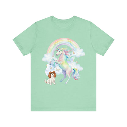 Blenheim Cavalier Watercolor Unicorn Tshirt