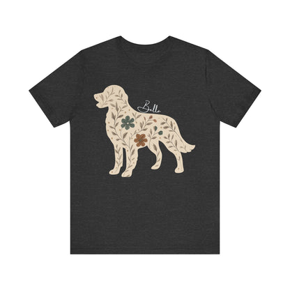 Golden Retriever Floral Silhouette TShirt